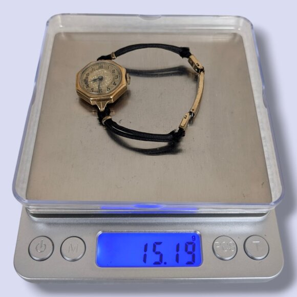 Antique 14k Gold Swiss Made Art Deco Watch - Picture 11 of 11